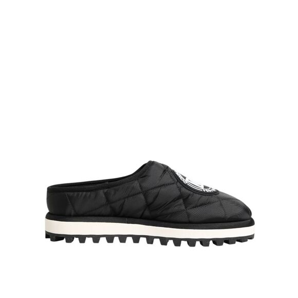 Dolce & Gabbana Black Nylon Low Top Slip On Sneaker Men's Shoes